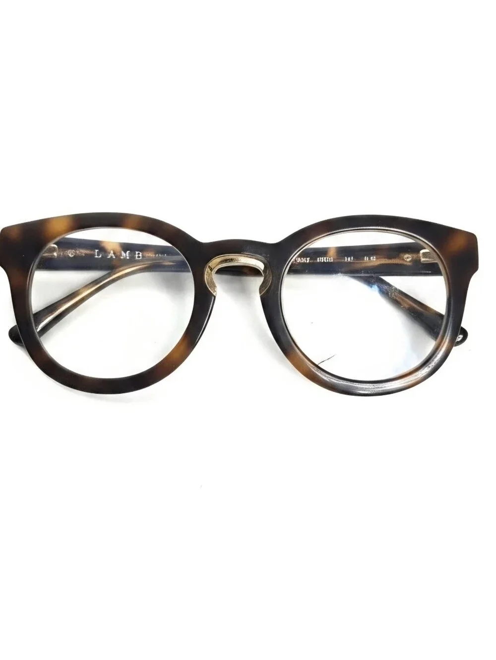 L.A.M.B Tortoise Shell  Round Frame with Goldtone Nosepiece Women's Eyeglasses